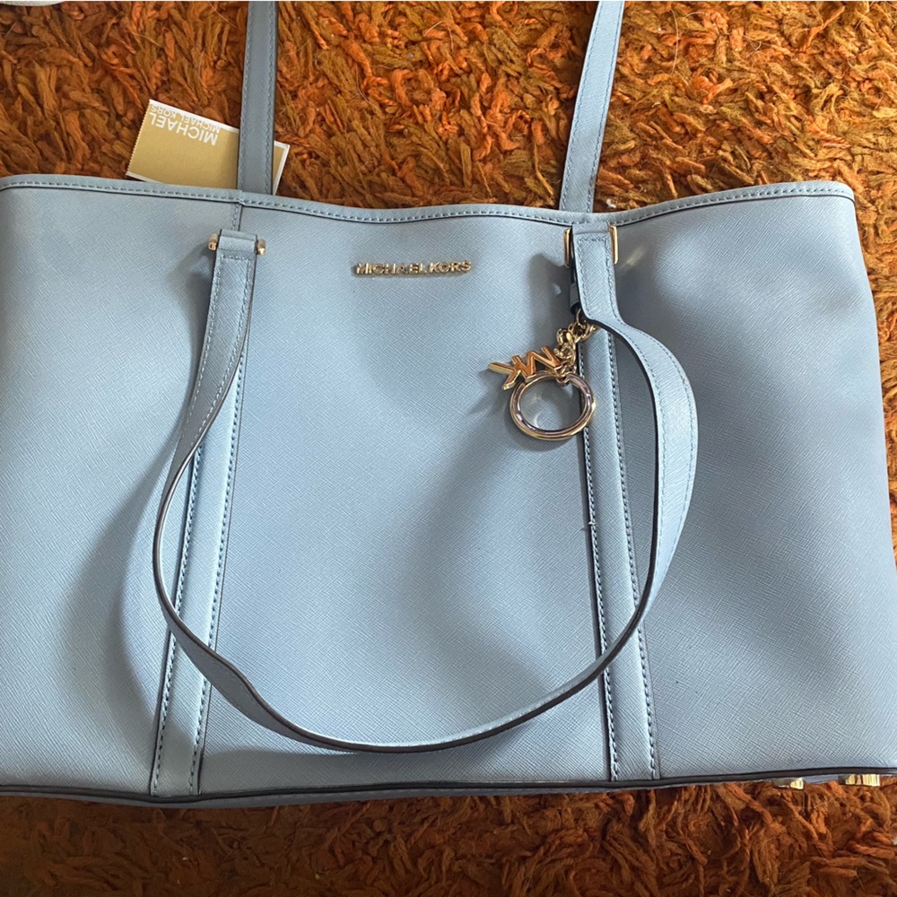 Michael Kors Sky Blue Tote Bag - Large